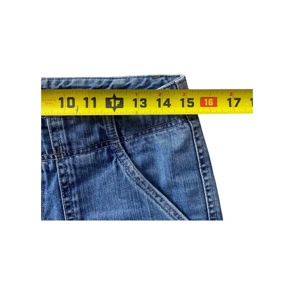 Eddie Bauer Womens‎ Capri Jeans Size 4 Blue 100 Cotton Cargo Pockets - Picture 4 of 8